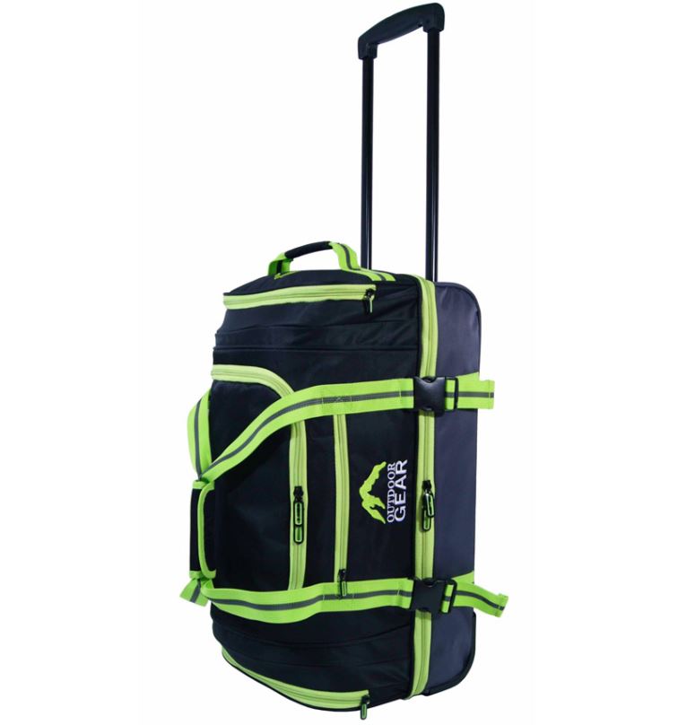 Cestovní taška na kolečkách GEAR T-805/22" - černá/zelená