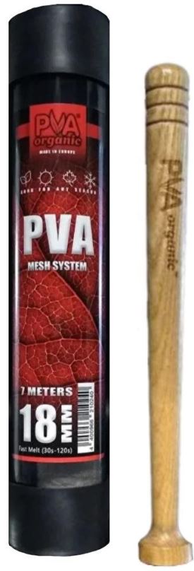 PVA Organic PVA punčocha na tubusu s dřevěným pěchovačem 7m 18mm