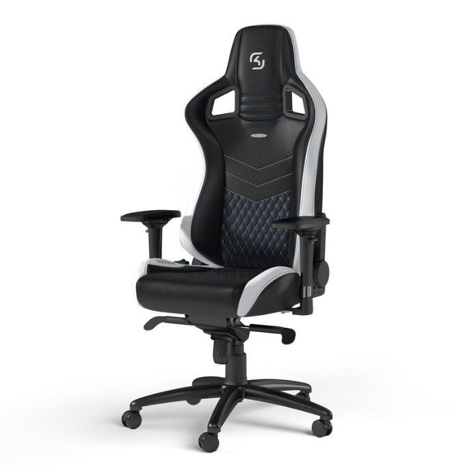 Herní židle Noblechairs EPIC SK Gaming Edition, černá/bílá/modrá
