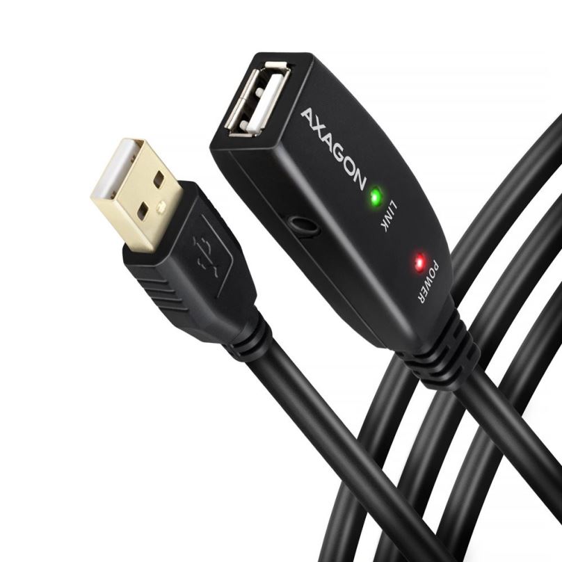 Datový kabel AXAGON ADR-220 USB 2.0 active extension / repeater cable USB A -> USB A, 20m