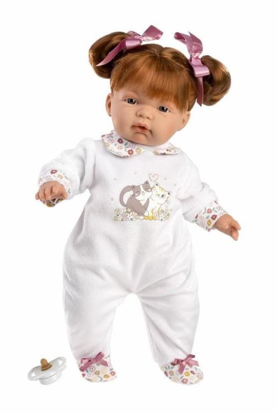 Panenka Llorens 13854 Joelle - realistická panenka s měkkým látkovým tělem - 38 cm