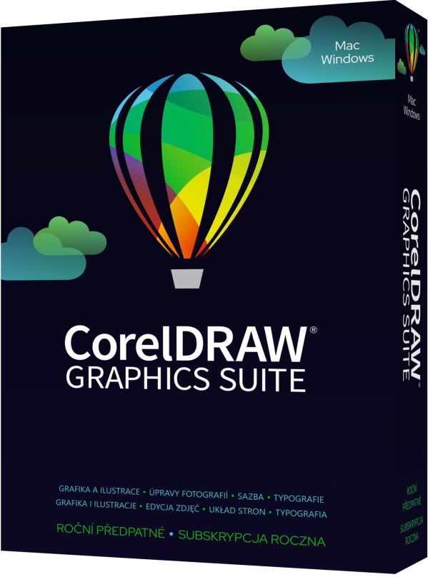 Grafický software CorelDRAW Graphics Suite 365, Win (elektronická licence)