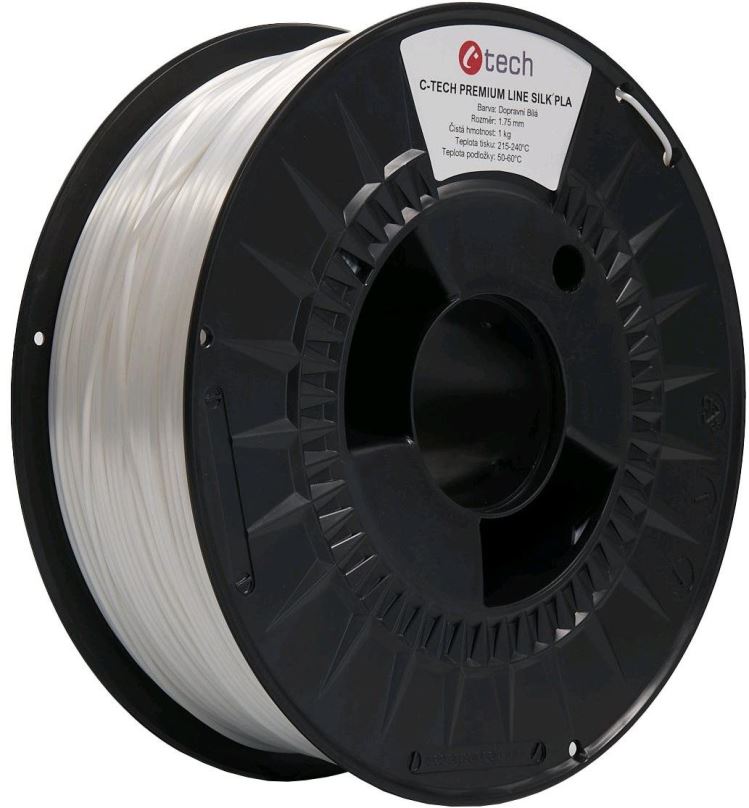 Filament C-TECH filament PREMIUM LINE PLA Silk dopravní bílá RAL9003