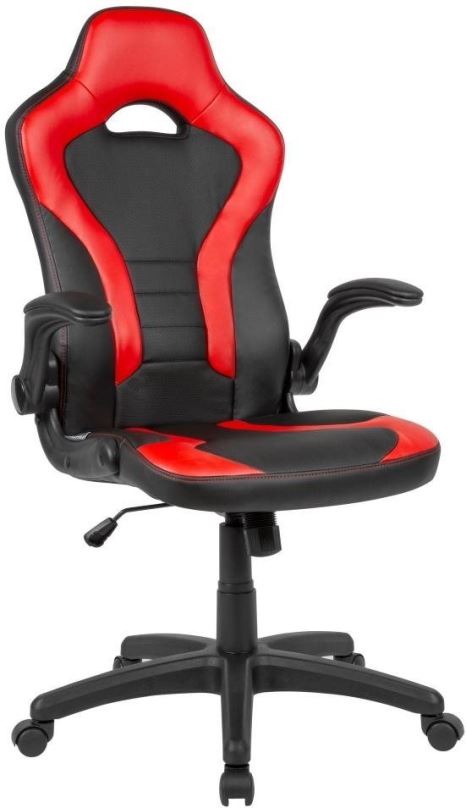Herní židle BRÜXXI Gerard, syntetická kůže, černá / červená