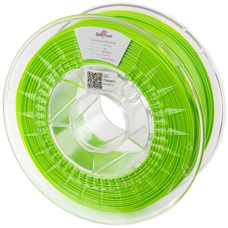 Filament Filament Spectrum PLA Pro 1.75mm Lime Green 1kg