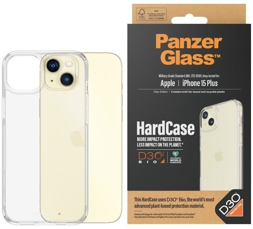 Kryt na mobil PanzerGlass HardCase Apple iPhone 15 Plus s ochranou vrstvou D3O