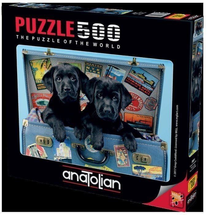 Puzzle Anatolian Puzzle Labradoři na cestách 500 dílků