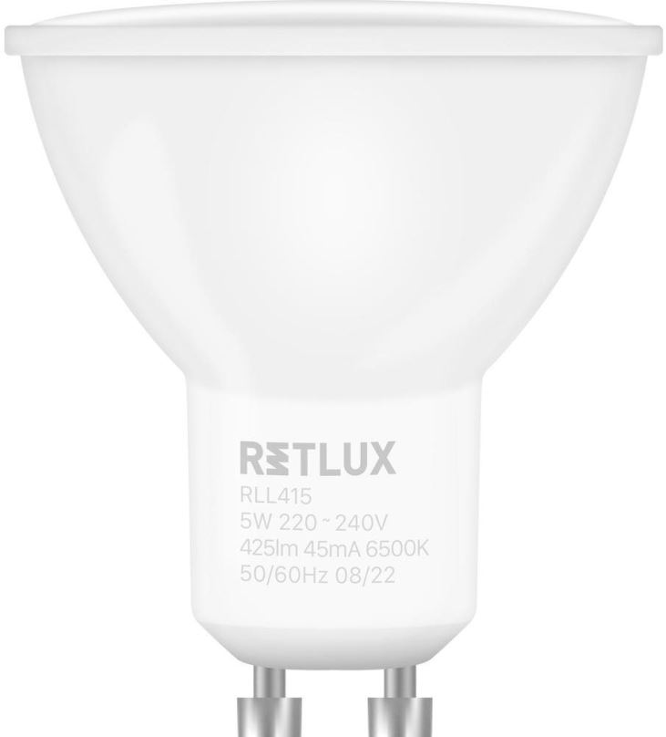 LED žárovka RETLUX RLL 415 GU10 bulb 5W DL