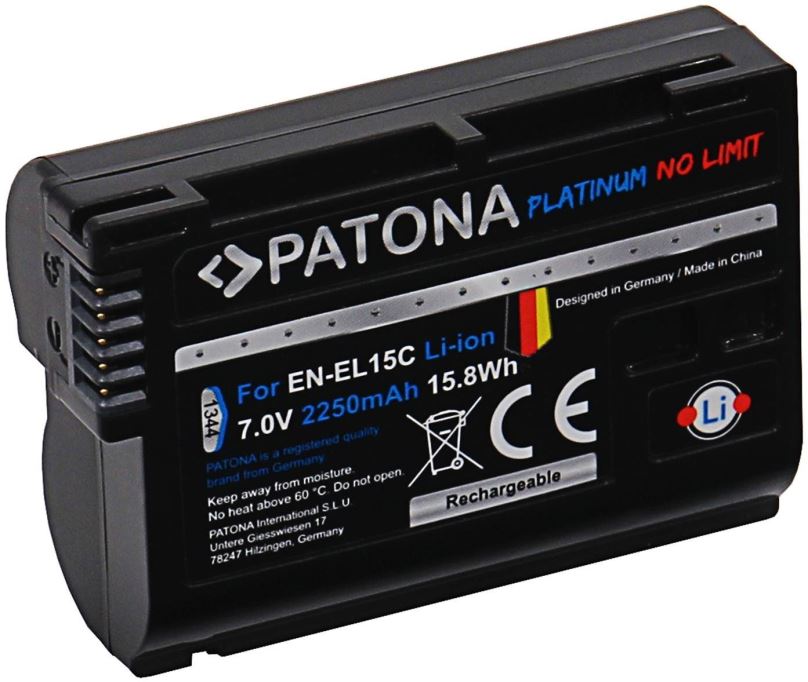 Baterie pro fotoaparát PATONA pro Nikon EN-EL15C 2400mAh Li-Ion Platinum