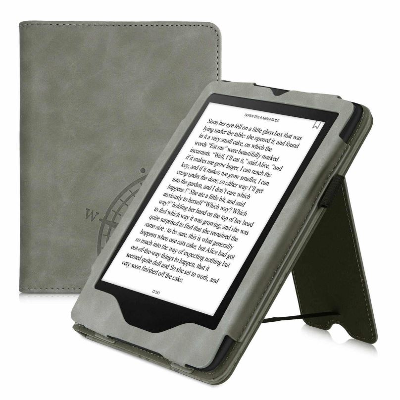 Pouzdro na čtečku knih KW Mobile - Navigational Compass - KW5626204 - Pouzdro pro Amazon Kindle Paperwhite 5 (2021) - šedé
