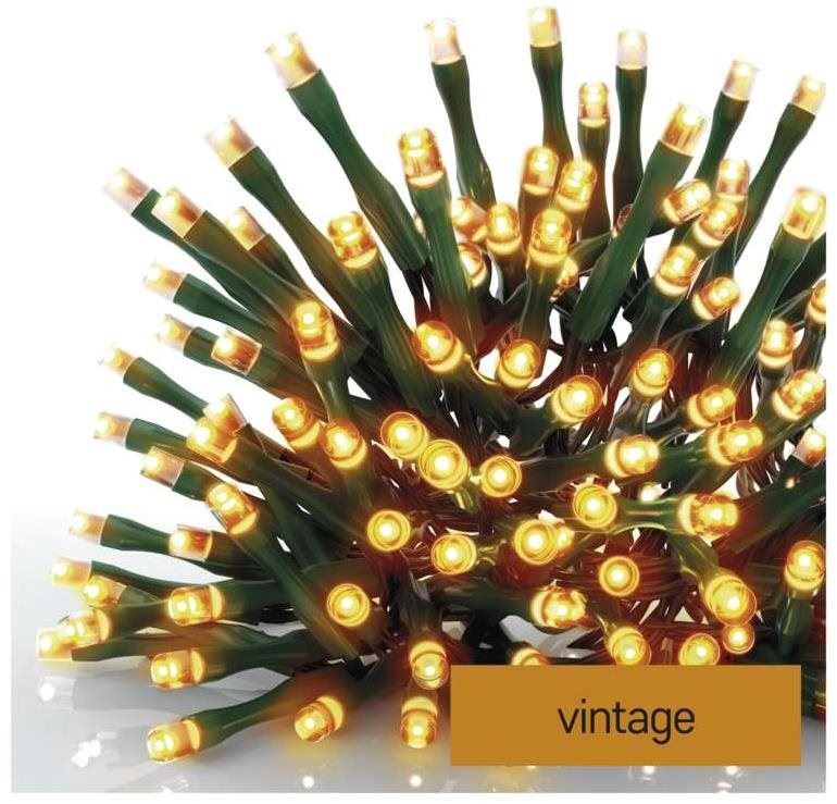 Světelný řetěz EMOS LED vánoční řetěz, 12 m, venkovní i vnitřní, vintage, časovač