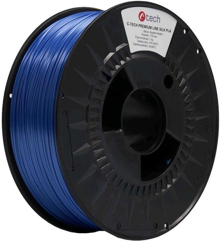 Filament C-TECH filament PREMIUM LINE PLA Silk signální modrá RAL5005