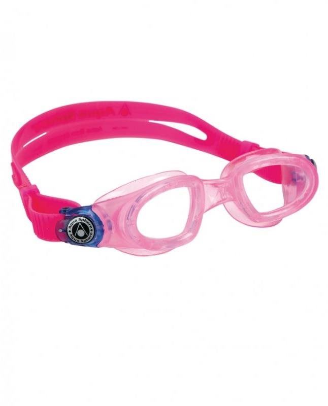 Plavecké brýle Aquasphere Moby Kid, růžová, čirý zorník
