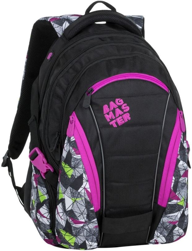Školní batoh BAGMASTER BAG 9 B studentský batoh - růžovo zelený