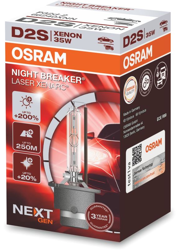 Xenonová výbojka Osram Xenarc D2S Night Breaker Laser Next. gen+200%