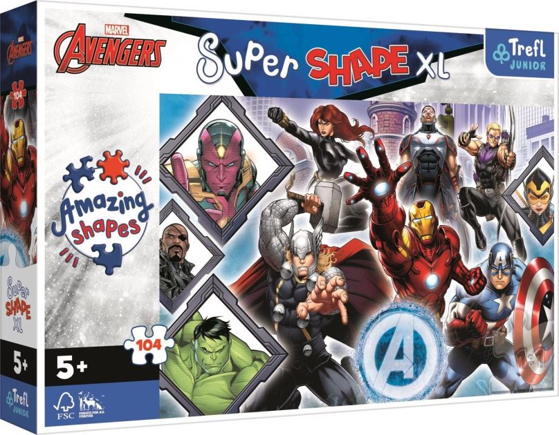 Puzzle Trefl Puzzle Super Shape XL Avengers 104 dílků