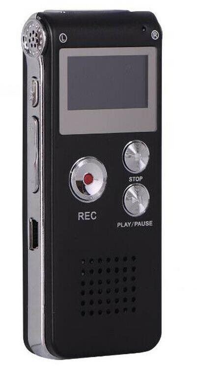 Diktafon Daklos Profesionální diktafon (hlasový záznamník) 16 GB, nahrávání hlasu, zvuku a telefonních hovorů
