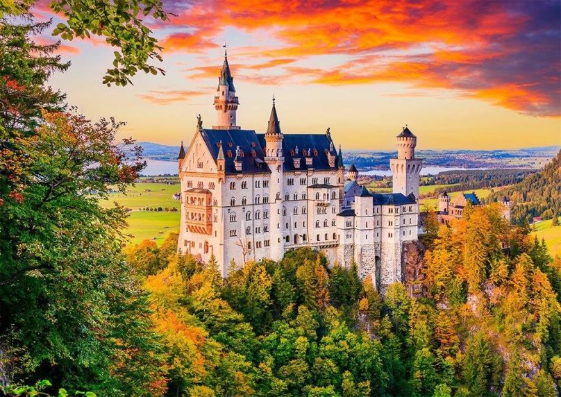 Puzzle Enjoy Zámek Neuschwanstein na podzim, Německo 1000 dílků