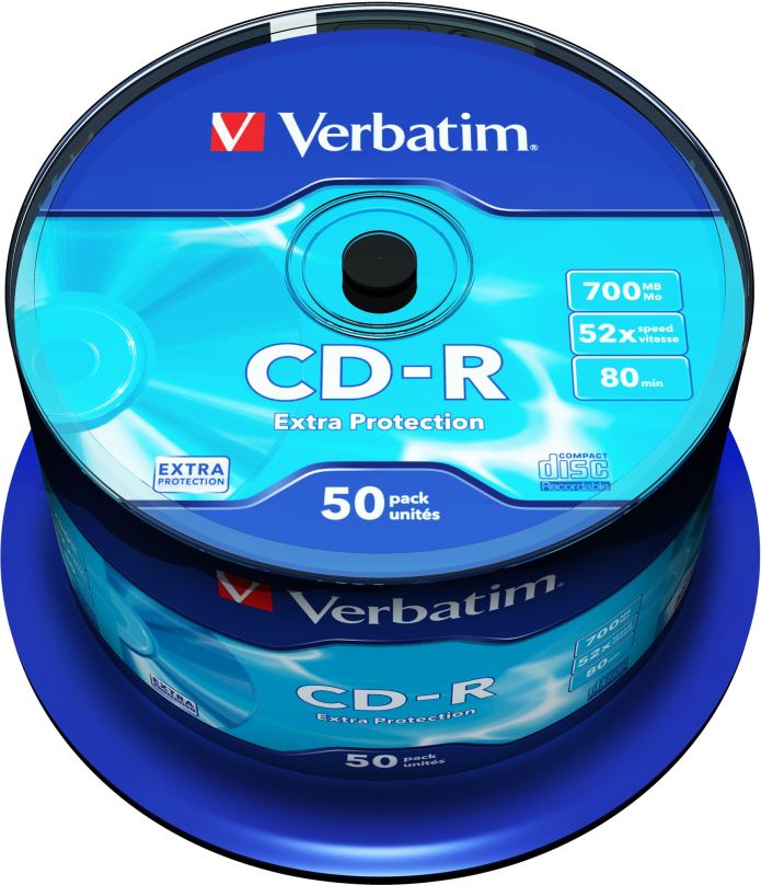 Média VERBATIM CD-R 700MB, 52x, spindle 50 ks