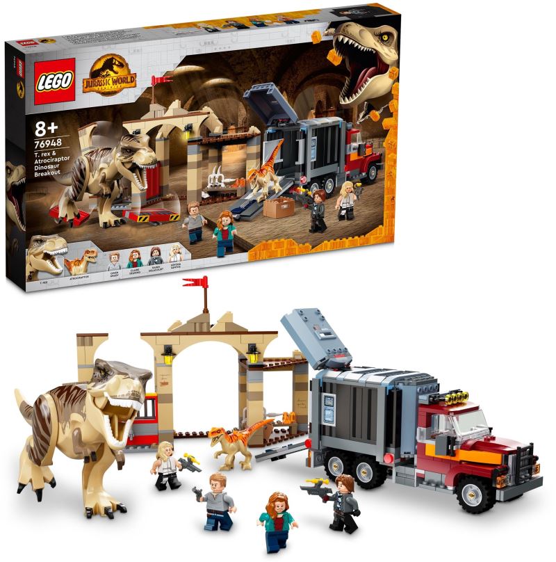 LEGO stavebnice LEGO® Jurassic World 76948 Útěk T-rexe a atrociraptora