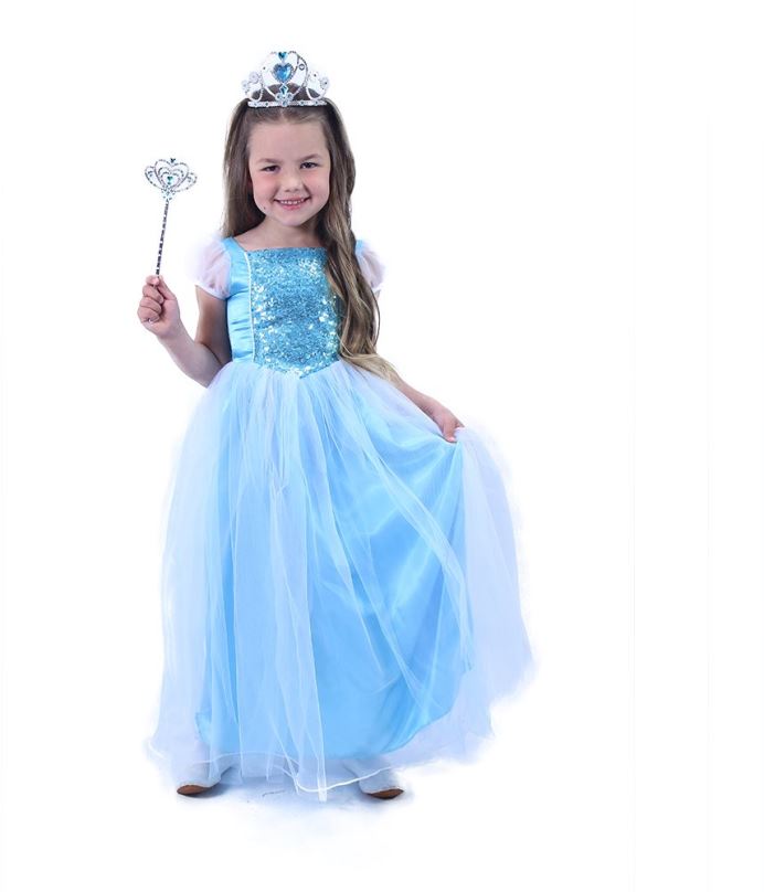 Kostým Rappa dětský kostým modrá princezna (M)