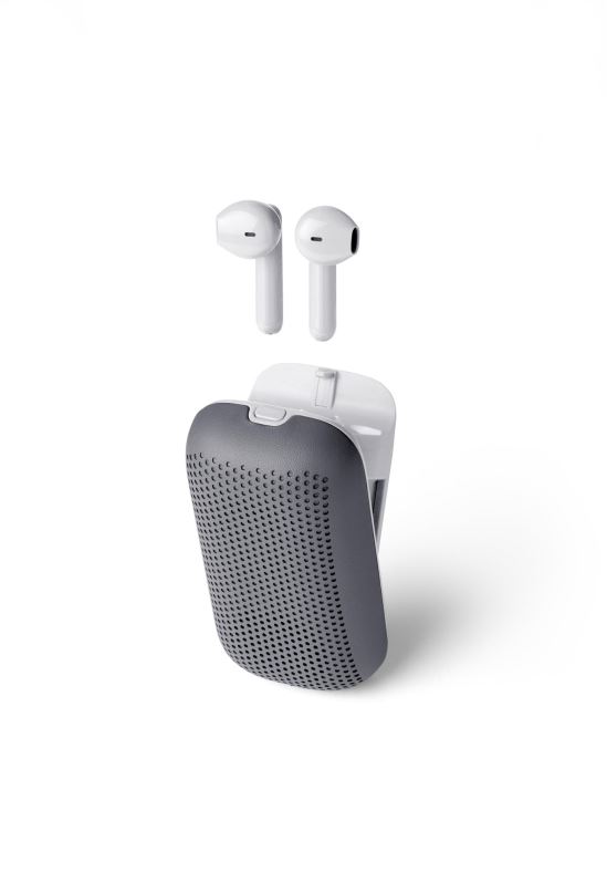 Bluetooth reproduktor Lexon Speakerbuds Grey