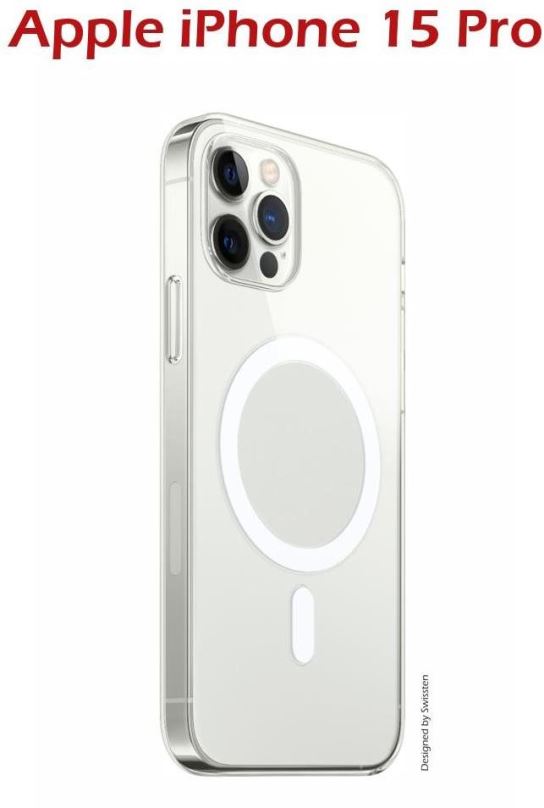Kryt na mobil Swissten Clear Jelly MagStick pro Apple iPhone 15 Pro /  transparentní