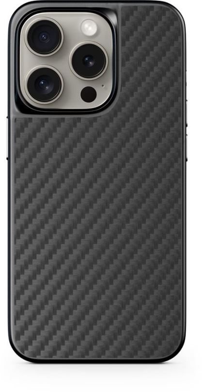 Kryt na mobil Epico Mag+ Hybrid Carbon kryt pro iPhone 15 Pro s podporou MagSafe - černý