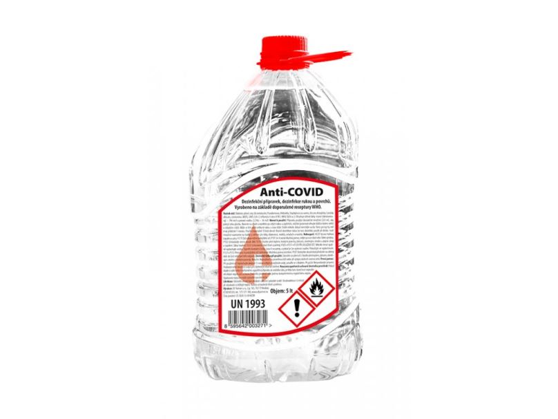 Antibakteriální dezinfekce Anti-COVID 5 litrů