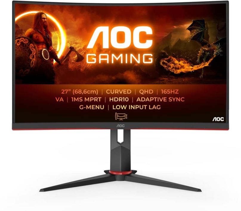 LCD monitor 27" AOC CQ27G2S/BK Gaming