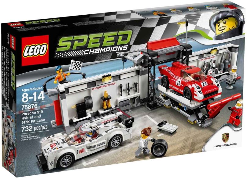 LEGO Speed Champions 75876 Porsche 919 Hybrid a 917K ulička v boxech