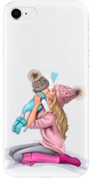 Kryt na mobil iSaprio Kissing Mom - Blond and Boy pro iPhone SE 2020