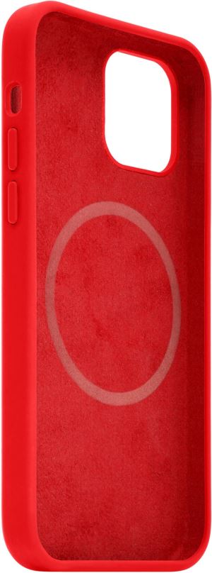 Kryt na mobil FIXED MagFlow s podporou MagSafe pro Apple iPhone 12/12 Pro červený