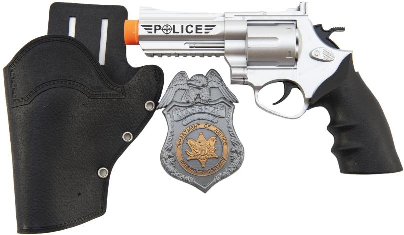 Dětská pistole Teddies Policejní pistole klapací 20 cm