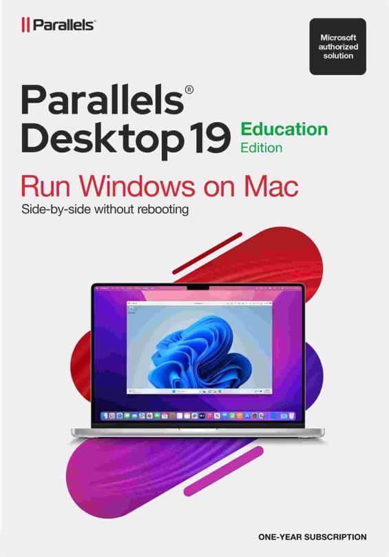 Grafický software Parallels Desktop 19, Mac, Academic na 12 měsíců (elektronická licence)