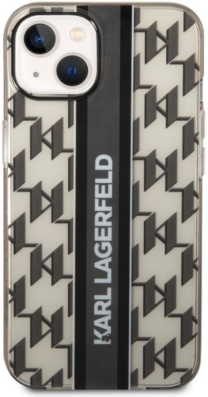 Kryt na mobil Karl Lagerfeld Monogram Vertical Stripe Zadní Kryt pro iPhone 14 Plus Black