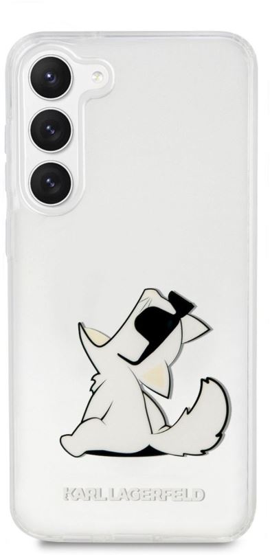 Kryt na mobil Karl Lagerfeld PC/TPU Choupette Eat Zadní Kryt pro Samsung Galaxy S23+ Transparent