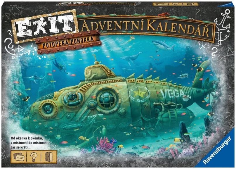 Adventní kalendář Ravensburger Kreativní a výtvarné hračky 200771 EXIT Adventní kalendář Ponorka CZ