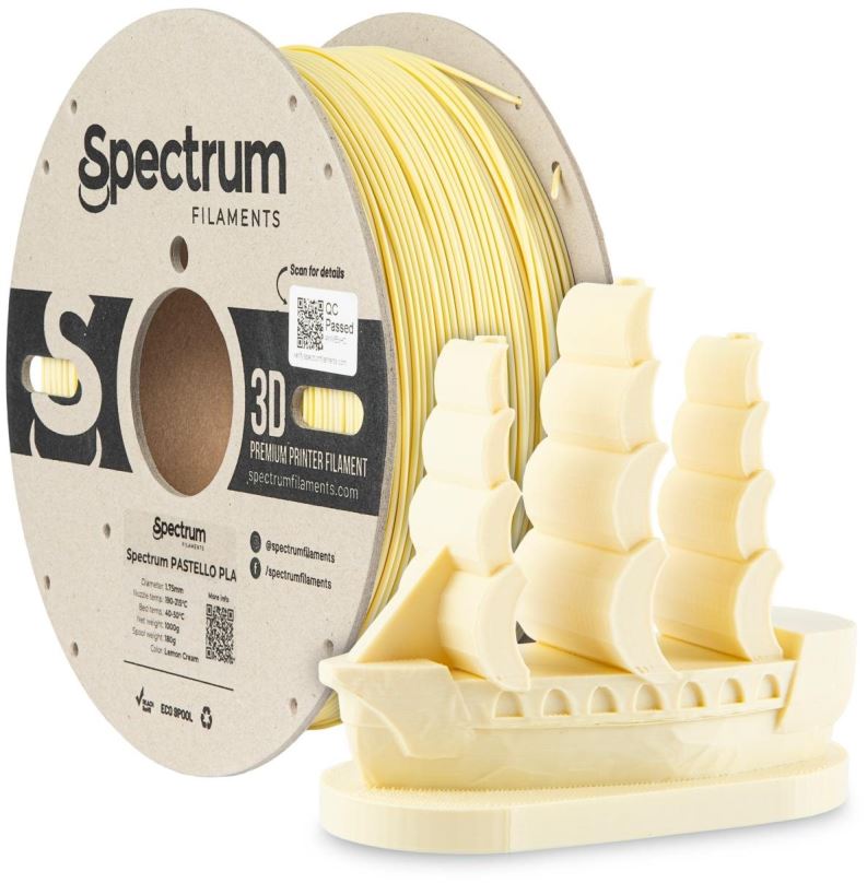 Filament Filament Spectrum Pastello PLA 1.75mm Lemon Cream 1kg