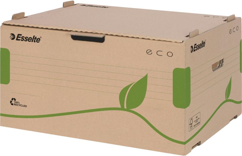 Archivační krabice ESSELTE ECO 43.9 x 25.9 x 34 cm, hnědo/zelená - 1ks v balení