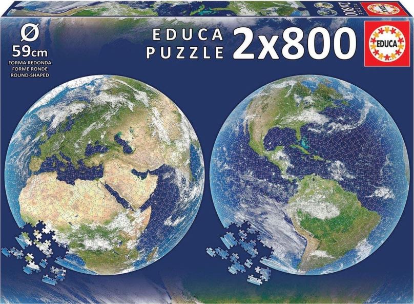 Puzzle Educa Kulaté puzzle Planeta Země 2x800 dílků