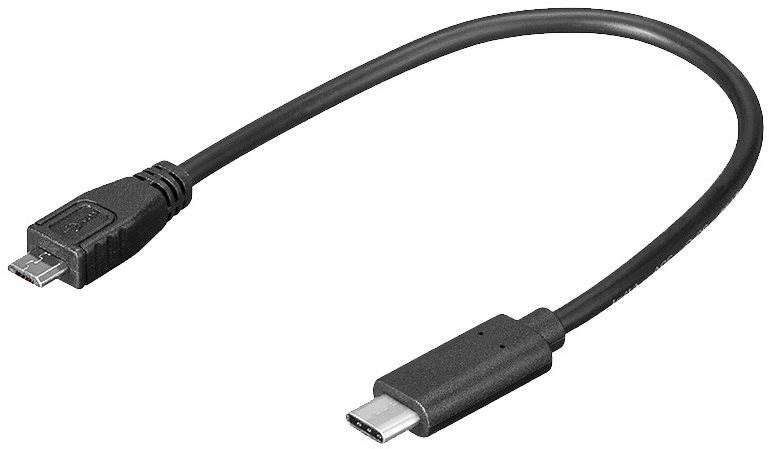Redukce PremiumCord USB-C 3.1 (M) -  USB 2.0 Micro-B (M) 0.2m