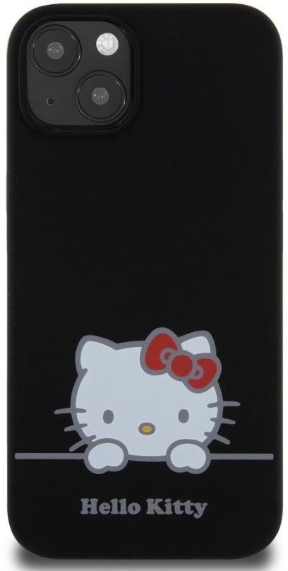 Kryt na mobil Hello Kitty Liquid Silicone Daydreaming Logo Zadní Kryt pro iPhone 13 Black