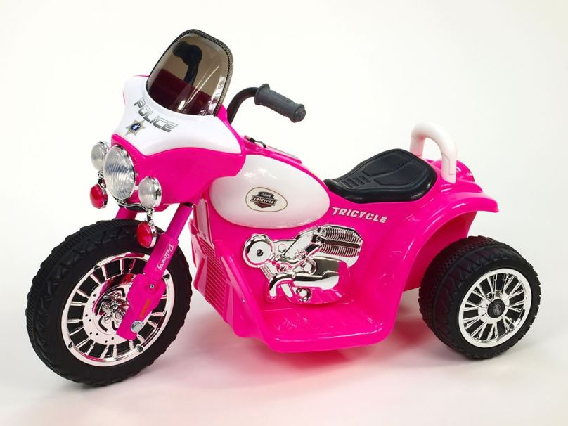 Elektrická motorka pro děti Chopper Harley, růžový