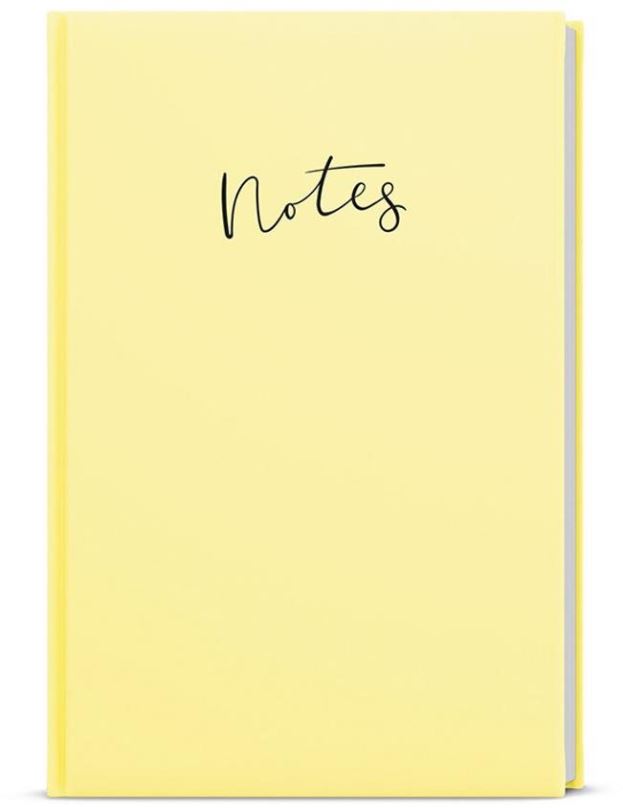 Diář Notes linkovaný Pastel žlutá