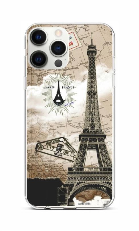 Kryt na mobil TopQ iPhone 12 Pro Max silikon Paris 2 53589