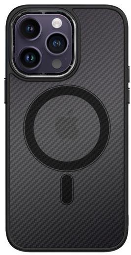 Kryt na mobil TopQ Kryt Magnetic Carbon iPhone 14 Pro pevný tmavý 87014