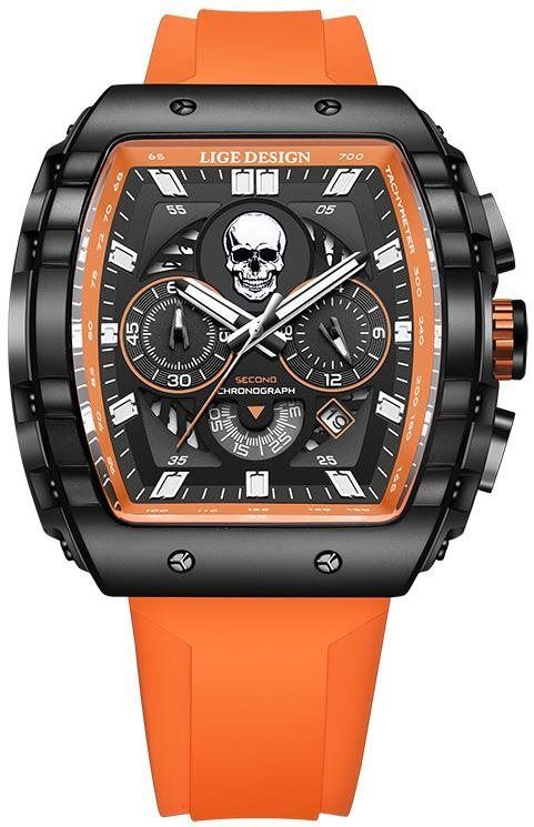 Pánské hodinky Lige Man silikone 89112-1 oranžové