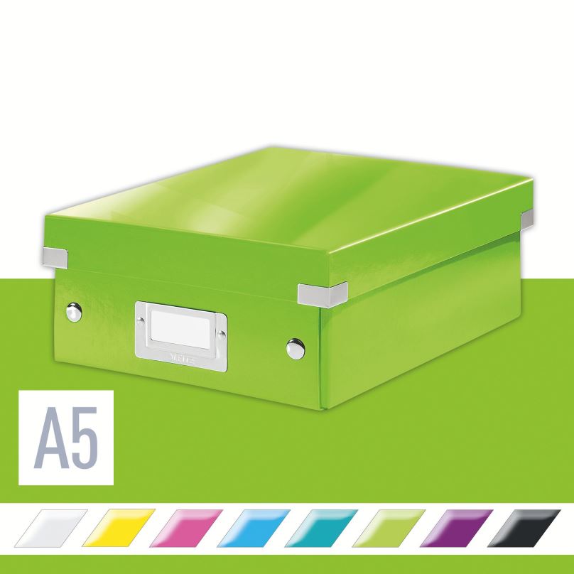 Archivační krabice LEITZ WOW Click & Store A5 22 x 10 x 28.2 cm, zelená