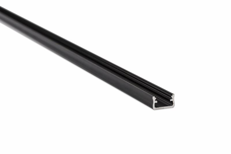 Hliníkový profil pro LED pásky "A", elox černý, 2m